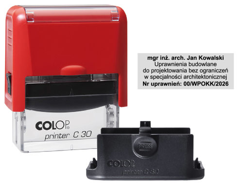 Pieczątka uprawnienia budowlane - specjalność architektoniczna