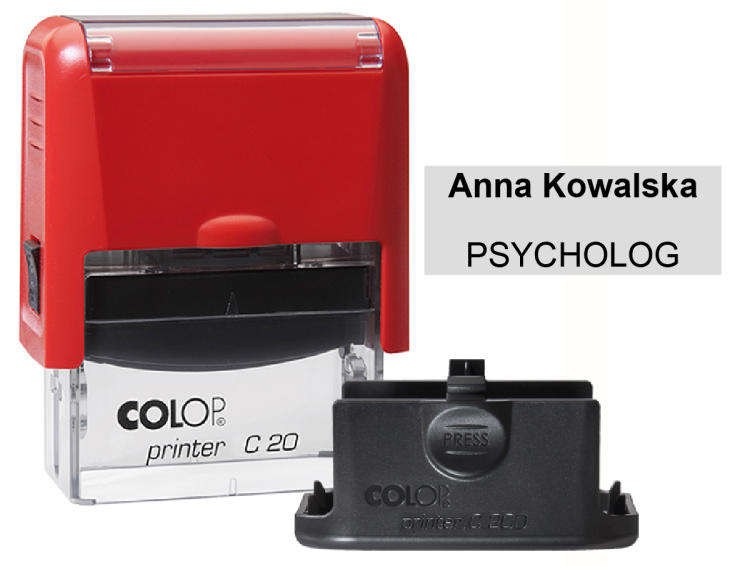 Pieczątka dla psychologa - imienna