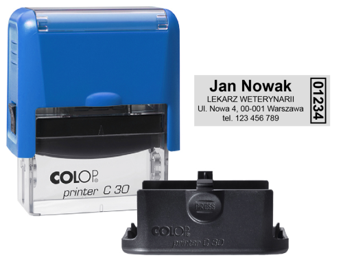 Pieczątka dla lekarza weterynarii z numerem PWZ